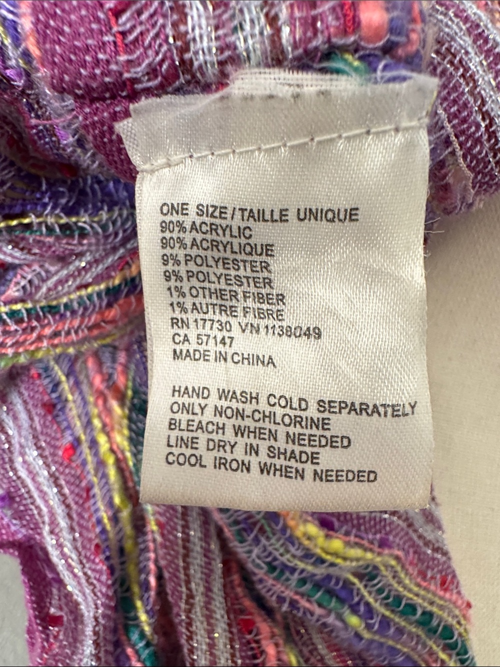 Purple Multi-Color Lightweight Infinity Scarf - Picture 2 of 2